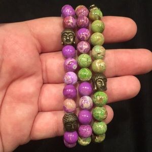 Buddha Gemstone Bracelet Set